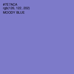 #7E7ACA - Moody Blue Color Image