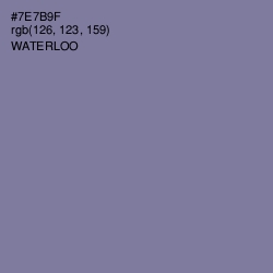 #7E7B9F - Waterloo  Color Image