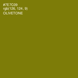 #7E7C09 - Olivetone Color Image
