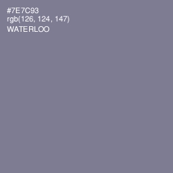 #7E7C93 - Waterloo  Color Image