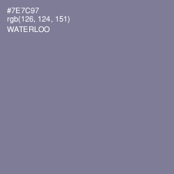 #7E7C97 - Waterloo  Color Image
