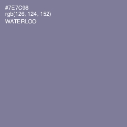 #7E7C98 - Waterloo  Color Image