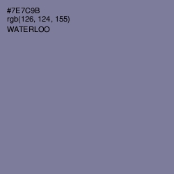 #7E7C9B - Waterloo  Color Image