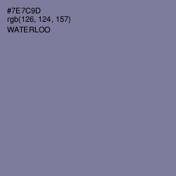 #7E7C9D - Waterloo  Color Image
