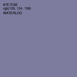 #7E7C9E - Waterloo  Color Image