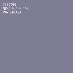 #7E7D93 - Waterloo  Color Image