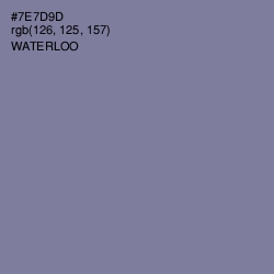 #7E7D9D - Waterloo  Color Image