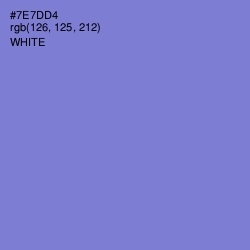 #7E7DD4 - Moody Blue Color Image
