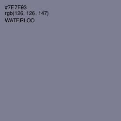 #7E7E93 - Waterloo  Color Image