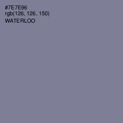 #7E7E96 - Waterloo  Color Image