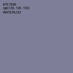 #7E7E99 - Waterloo  Color Image