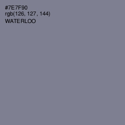 #7E7F90 - Waterloo  Color Image