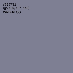 #7E7F92 - Waterloo  Color Image