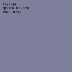 #7E7F9A - Waterloo  Color Image