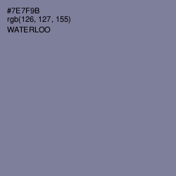 #7E7F9B - Waterloo  Color Image