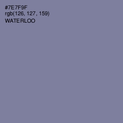 #7E7F9F - Waterloo  Color Image