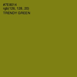 #7E8014 - Trendy Green Color Image