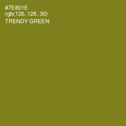 #7E801E - Trendy Green Color Image