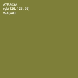 #7E803A - Wasabi Color Image