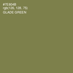 #7E804B - Glade Green Color Image