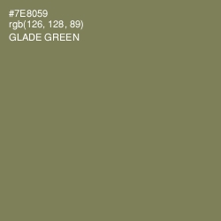 #7E8059 - Glade Green Color Image