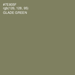 #7E805F - Glade Green Color Image
