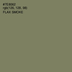 #7E8062 - Flax Smoke Color Image