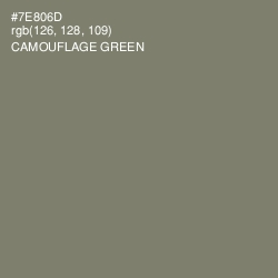 #7E806D - Camouflage Green Color Image