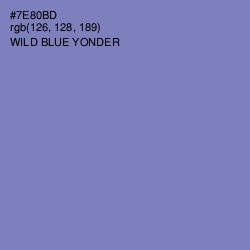 #7E80BD - Wild Blue Yonder Color Image