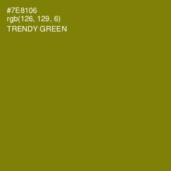 #7E8106 - Trendy Green Color Image