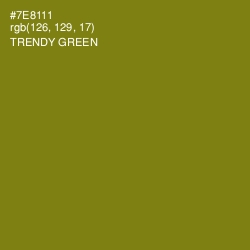 #7E8111 - Trendy Green Color Image