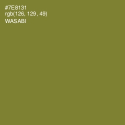 #7E8131 - Wasabi Color Image