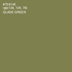 #7E814E - Glade Green Color Image