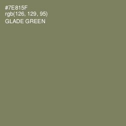 #7E815F - Glade Green Color Image