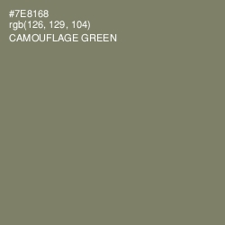 #7E8168 - Camouflage Green Color Image