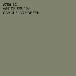 #7E816C - Camouflage Green Color Image