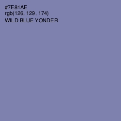 #7E81AE - Wild Blue Yonder Color Image