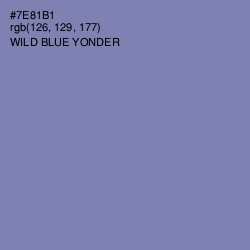 #7E81B1 - Wild Blue Yonder Color Image