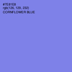 #7E81E8 - Cornflower Blue Color Image