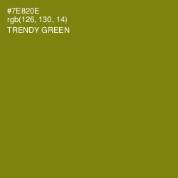 #7E820E - Trendy Green Color Image