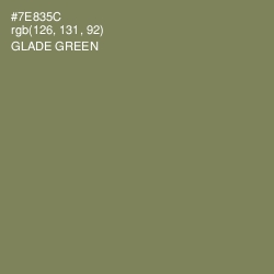#7E835C - Glade Green Color Image