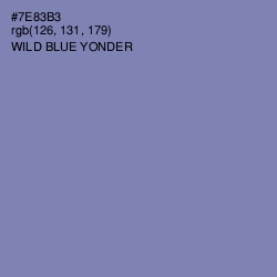 #7E83B3 - Wild Blue Yonder Color Image
