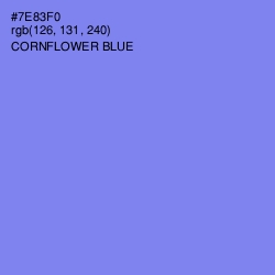 #7E83F0 - Cornflower Blue Color Image