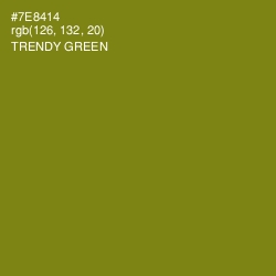 #7E8414 - Trendy Green Color Image
