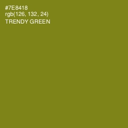 #7E8418 - Trendy Green Color Image