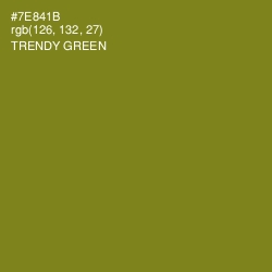 #7E841B - Trendy Green Color Image