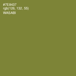 #7E8437 - Wasabi Color Image
