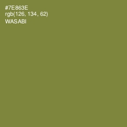 #7E863E - Wasabi Color Image