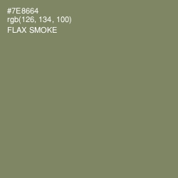#7E8664 - Flax Smoke Color Image