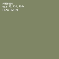 #7E8666 - Flax Smoke Color Image